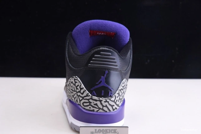 Reps LUCY CT8532-050 Court Black Jordan 3 Retro Air Purple 0718